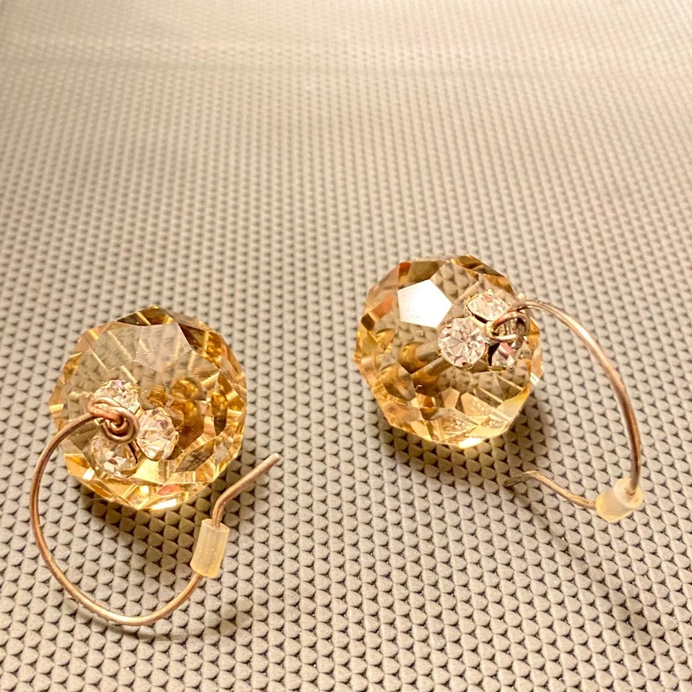 Stella & Dot Amber Drop Earrings